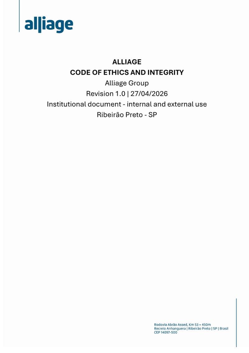 Alliage Code of Ethics (v1.0, 2026)
