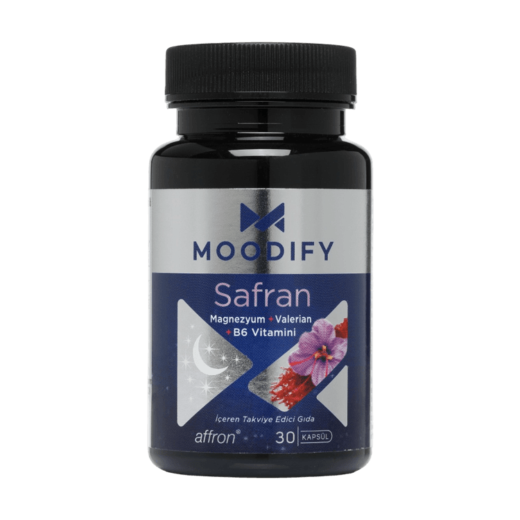 Moodify Safran, Magnezyum, Valerian, Vitamin B6