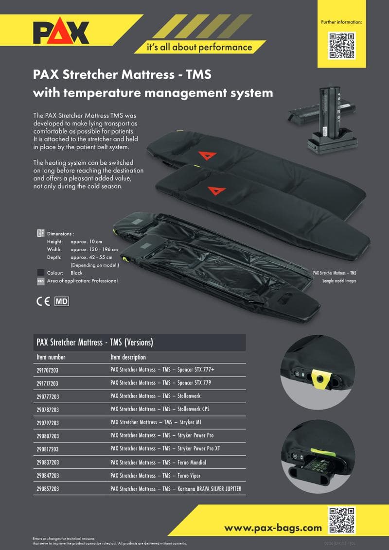 PAX Vacuum & Warming Flyer (EN)