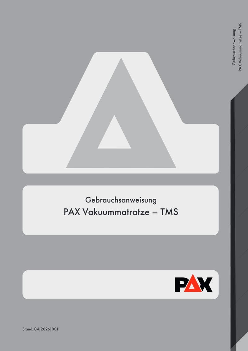 Instructions for Use: PAX TMS Vacuum Mattress