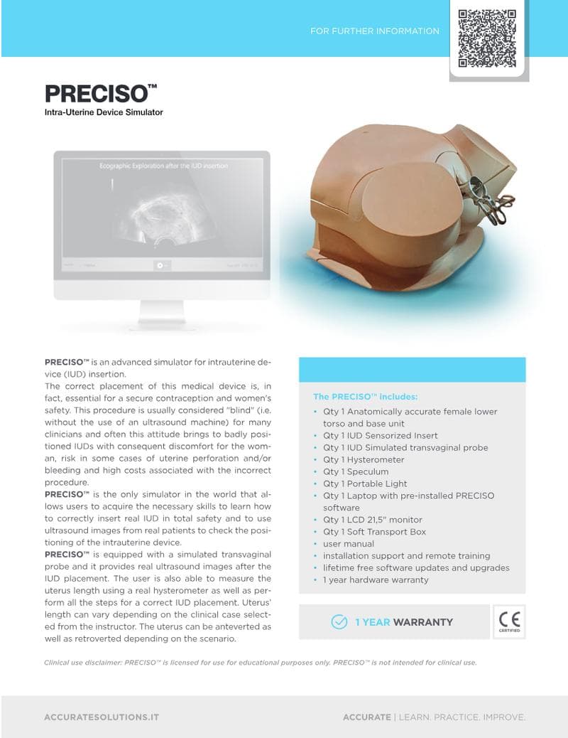 Preciso™: Advanced IUD Insertion Device Simulator Brochure