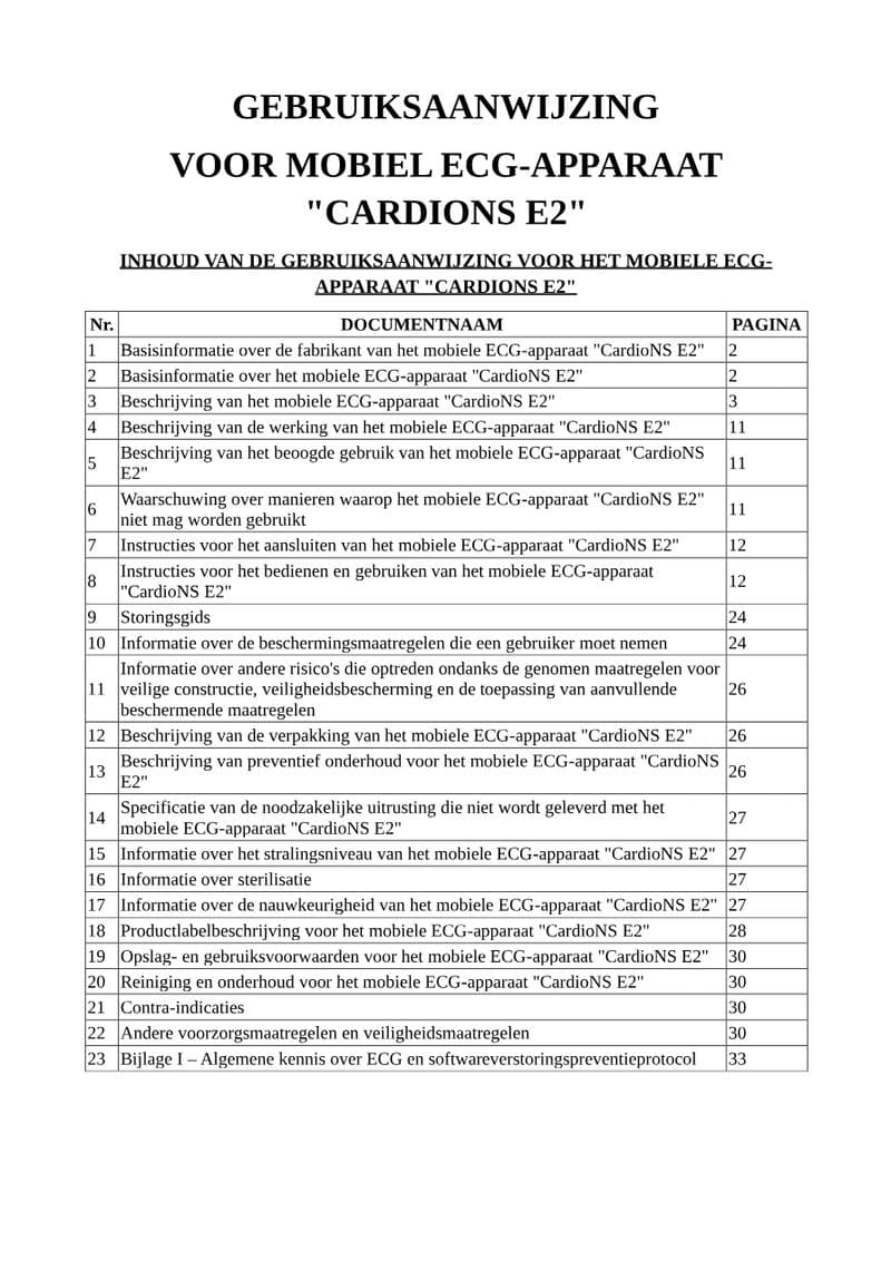 CardioNS E2 IFU