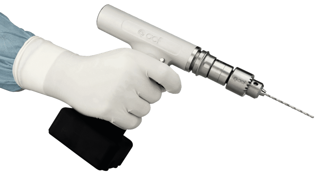 ACF surgical drill in clinical use: surgeon's-hand view from the surgical motor system page