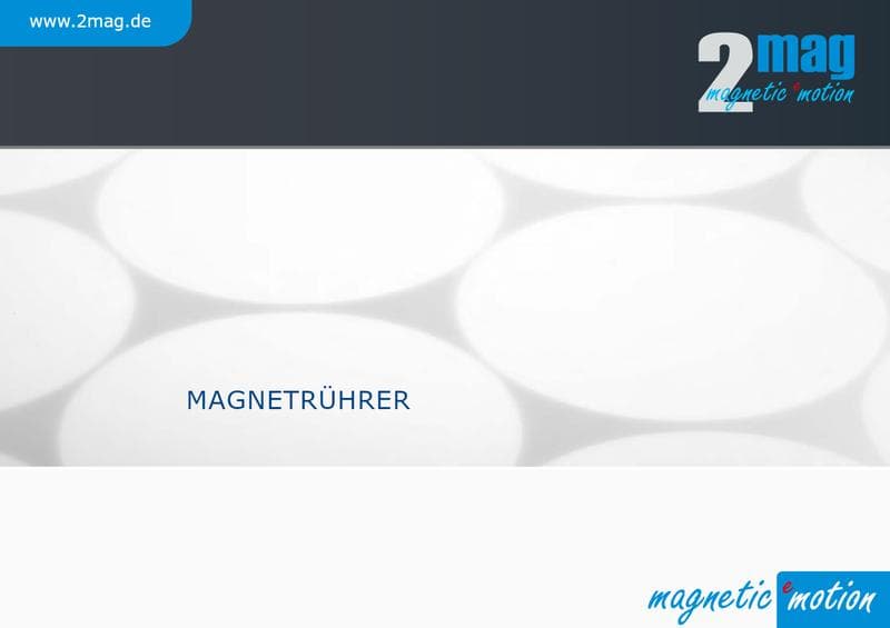 2mag Magnetrührer: Katalog (DE)