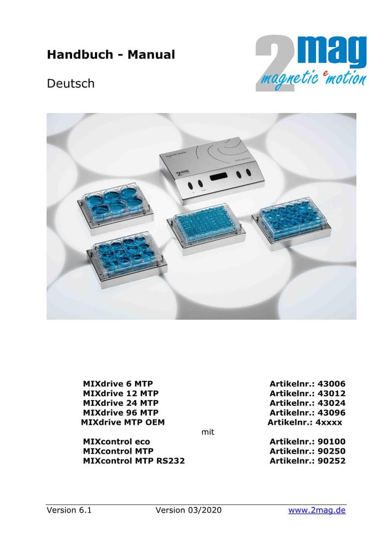 Bedienungsanleitung 2mag MIXdrive MTP Serie V6.1 (DE)