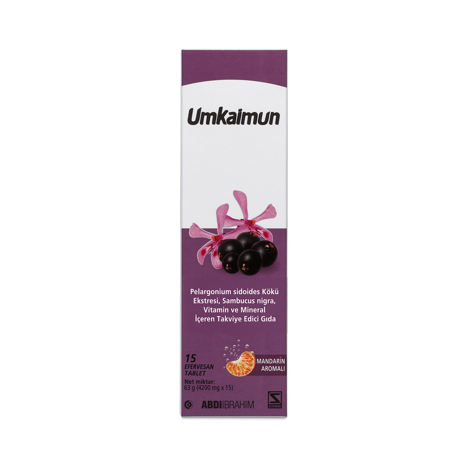 Umkaimun Pelargonium Sidoides Kökü Ekstresi, Sambucus Nigra, Vitamin Ve Mineral İçeren Takviye Edici Gıda